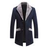Autumn Winter Fashion Men's Outwear Single Breasted Thick Turn Down Collar Woolen Jacket Super Soft Male Trench Coats