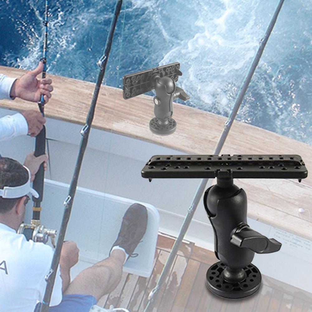 Fish Finder Mounting Base 360° Rotatable Fishfinder GPS Plate Rotating Boat Supporter for Marine Boat Kayak Pontoon Canoe
