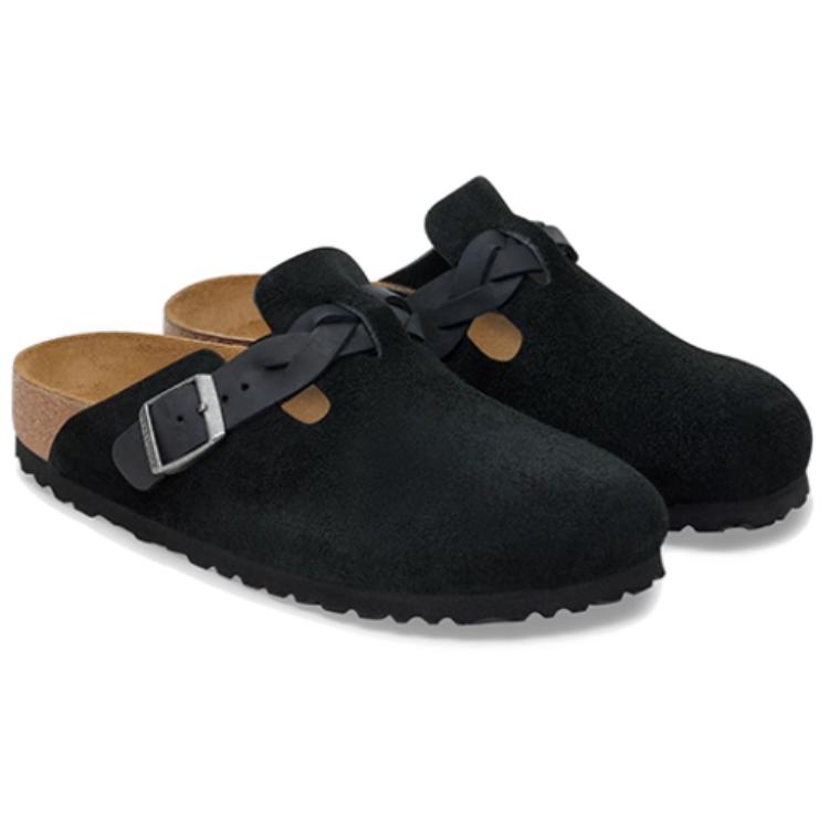 Birkenstock Кожаные мюли Boston с плетеным ремешком Женские 1030497