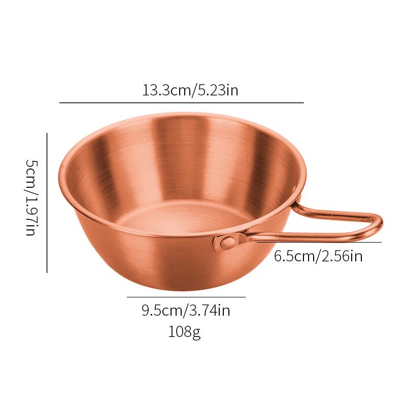 Korean-style Stainless Steel Rice Wine Bowl with Handle