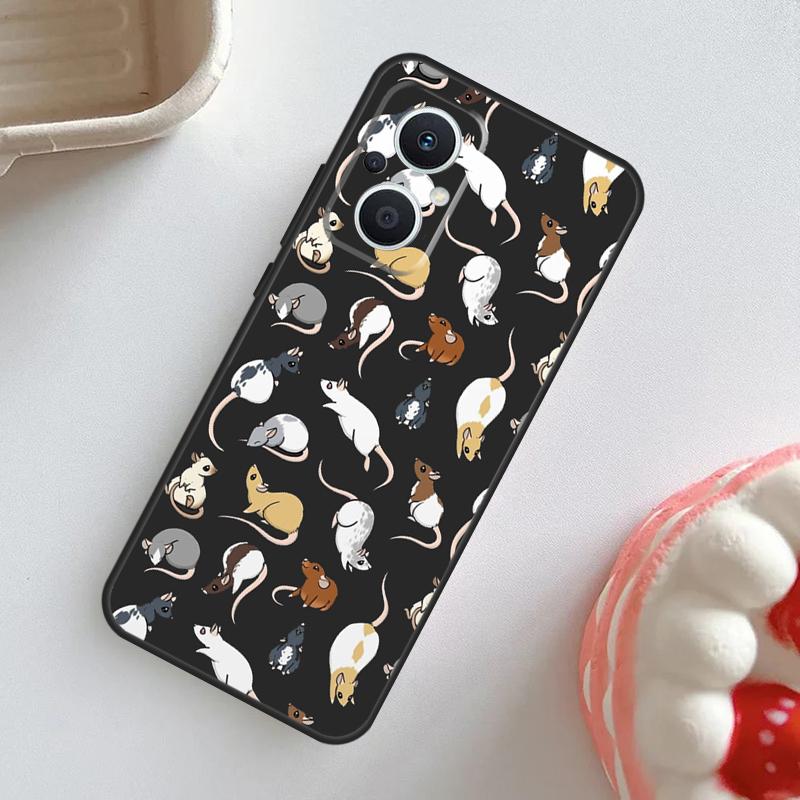 Чехол с рисунком мыши и крысы для OPPO Reno 10 Pro 11F 4Z 5Z 8T 4 5 6 7 8 Lite OPPO Find X2 X3 Neo X5 X6 Pro