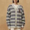 New Era Серия Панк-Рок Бостон Ред Сокс FW23 Полосатый Color Block Вязаный Свитер Унисекс свитер синий 13789274