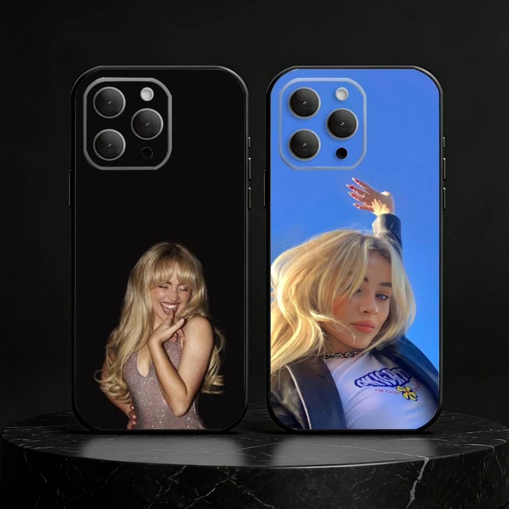 Singer S-Sabrina C- Carpenter Phone Case For iPhone 17,16,15,14,13,12,11 Plus,Pro,Max,Mini Silicone black Soft Cover