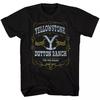 Yellowstone Dutton Ranch Label T-Shirt Unisex Graphic Tee Unisex Men's T-Shirt Black Casual Crew Neck Cotton Tee
