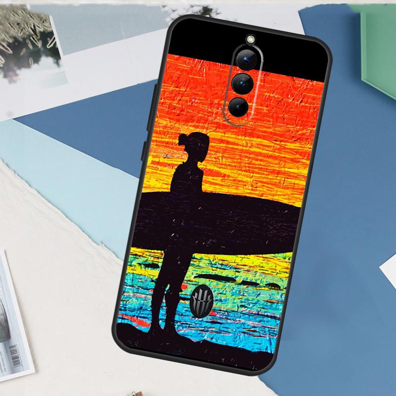 Surfing Art Surf Girl For Nubia Red Magic 10 9 8 Pro Plus 6 7 6S 7S Pro 5G 6R RedMagic 8S 9S Pro Plus Phone Case
