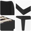 Bed Frame with Headboard Black 90 x 190 cm Faux Leather