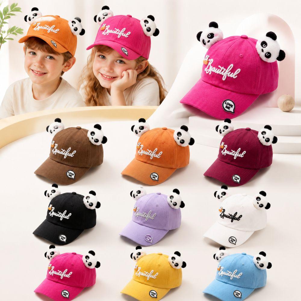 Versatile Panda Baseball Cap Breathable Peaked Cap Cute Boy Girl Sun Hat For Summer Outdoor