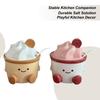 Мультяшная Милая Банка для Специй Маленькие Ножки Цвет Мороженого Керамическая Банка для Специй Солонка Кухонные Принадлежности С Крышкой и Ложкой