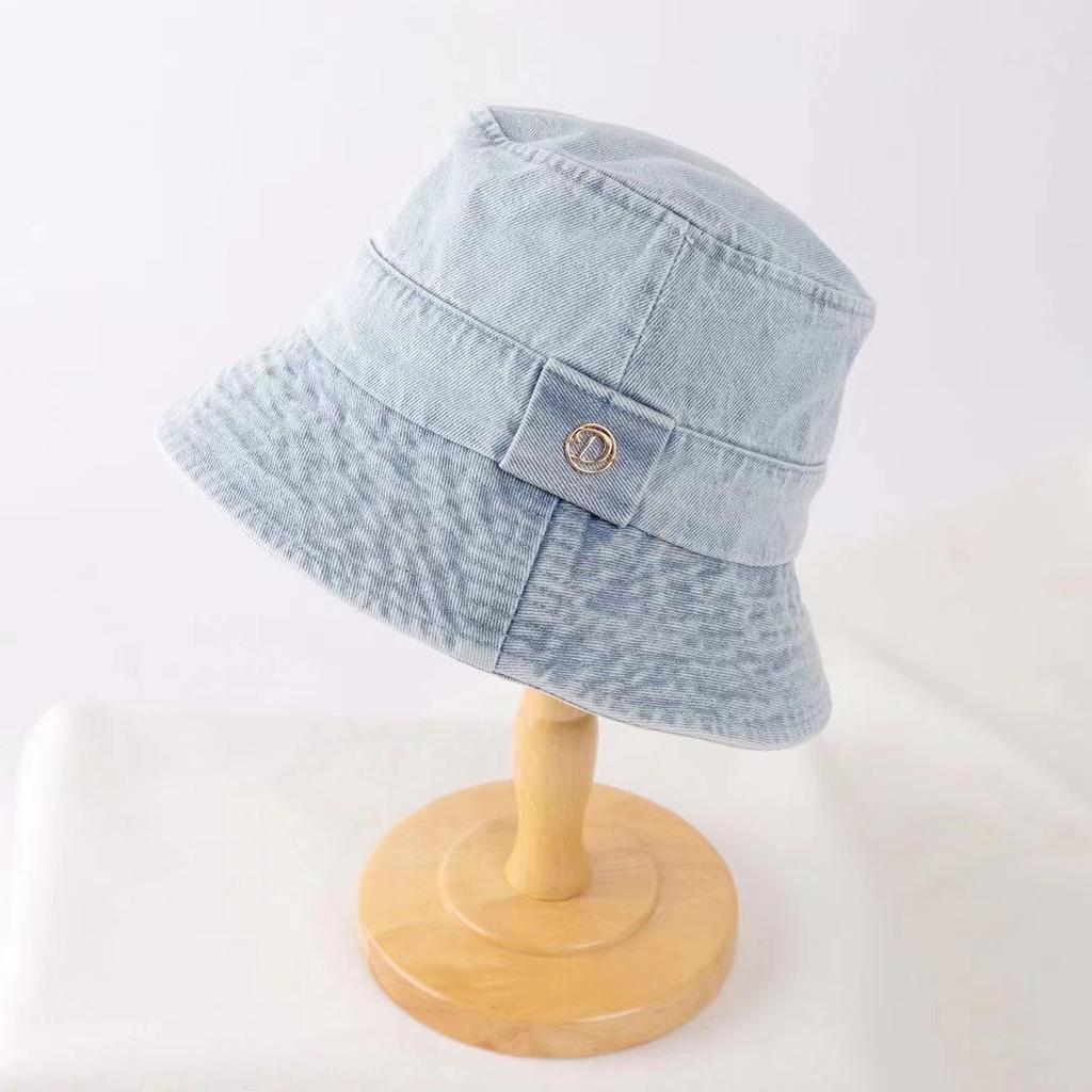 Джинсовая шляпа-ведро женская интернет-знаменитость мода простая солнцезащитная шляпа для раковины стираная старая шляпа от солнца мужская