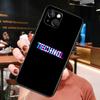 Чехол для iPhone 14 15 Pro Max 11 12 13 Mini X XR XS Max 7 8 14 Plus SE 2022 2020 в стиле Техно, Мягкий чехол