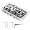 Electric Guitar Fixed Bridge Metal Adjustable Professional Guitar Fixed Bridge Replacement Silver