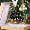Crystal Acrylic Christmas Ornament Transparent Hanging Pendant for Home Xmas Tree Party Car Decor Navidad New Year Gift