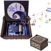 Halloween Hand Crank Wooden Music Box for Home Decoration Ornaments Music Box Painted with