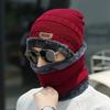 3pcs/set 3-Piece Fleece-Lined Winter Warm Set: Unisex Beanie, Gloves, and Neck Gaiter for Men & Women