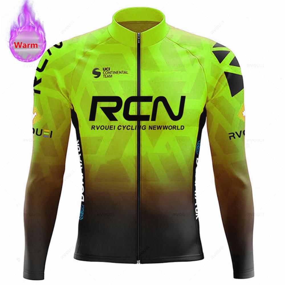 2023 Rcn Team Winter Cycling Clothing Thermal Fleece Bicycle Jersey Set MTB Clothes Road Bike Uniforme Ropa Ciclismo Invierno