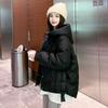 Новый пуховик для женщин, средней длины, в корейском стиле, свободный, утолщенный, универсальное и модное пальто-пуховик, куртка с хлопковой подкладкой