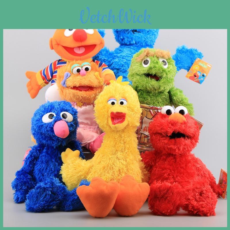 High Quality Sesame Street Plush Elmo Zoe Ernie Oscar Cookie Grover Bird Nwt Toys