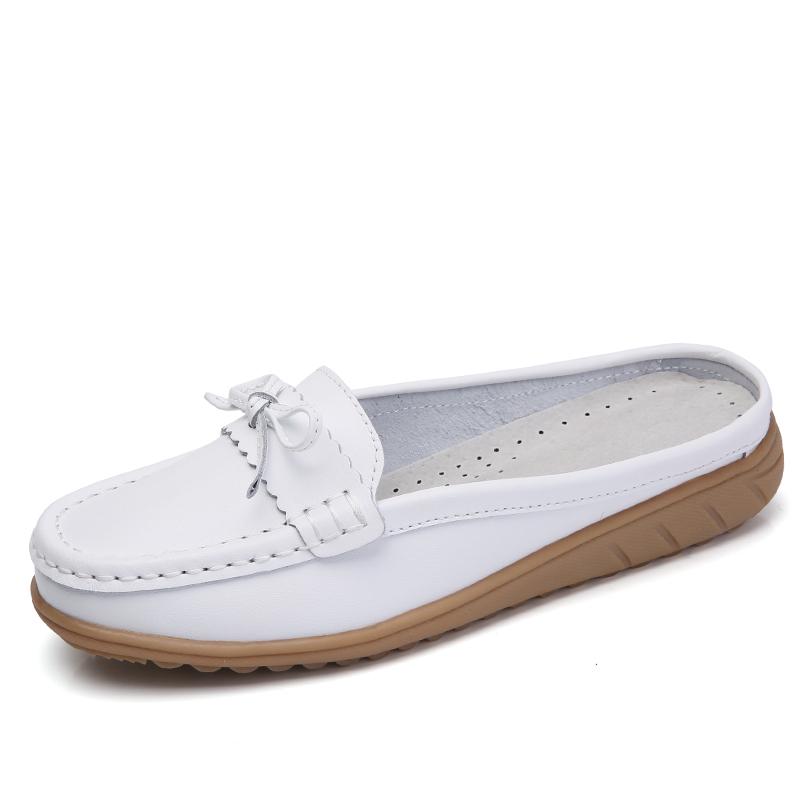 Женские дышащие нескользящие тапочки с резиновой подошвой и галстуком-бабочкой, повседневные кожаные мокасины, размеры 35-43