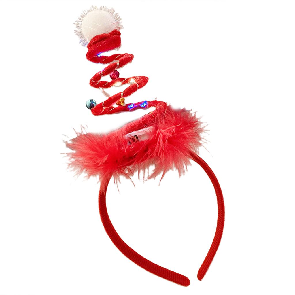 Светодиодный светящийся рождественский ободок для волос для всех возрастов, ободок для волос для новогодней вечеринки, праздничные аксессуары для вечеринки, праздничные украшения для волос