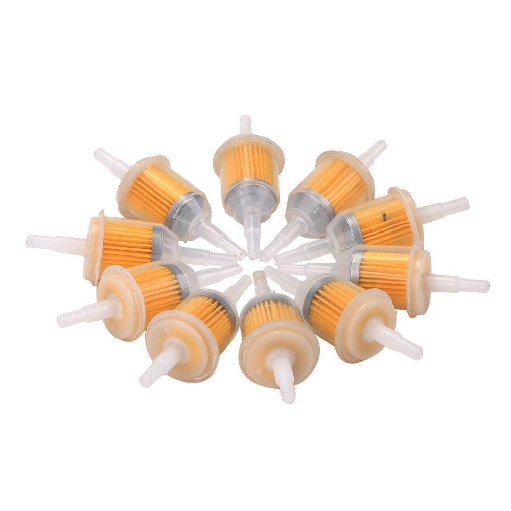 10/20pcs Universal Inline Gas/Fuel Filter 6MM-8MM 1/4" Fuel Pipe Inline Fuel Filter For Lawnmower Motorcycle Small Engine