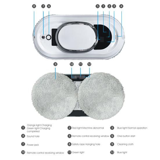 Робот для мытья окон, автоматический сильный впитывающий ультратонкий полезный электрический пылесос для стекла, бытовые принадлежности