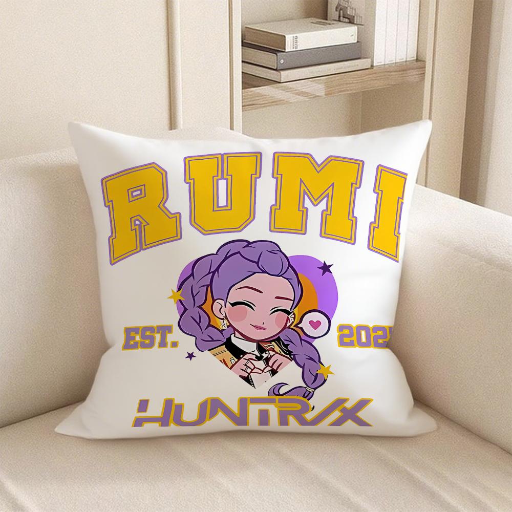 KPop Demon Hunters KPOP Demon Hunter Series Pillowcase: Colorful Character Pattern Fashion Home Decoration
