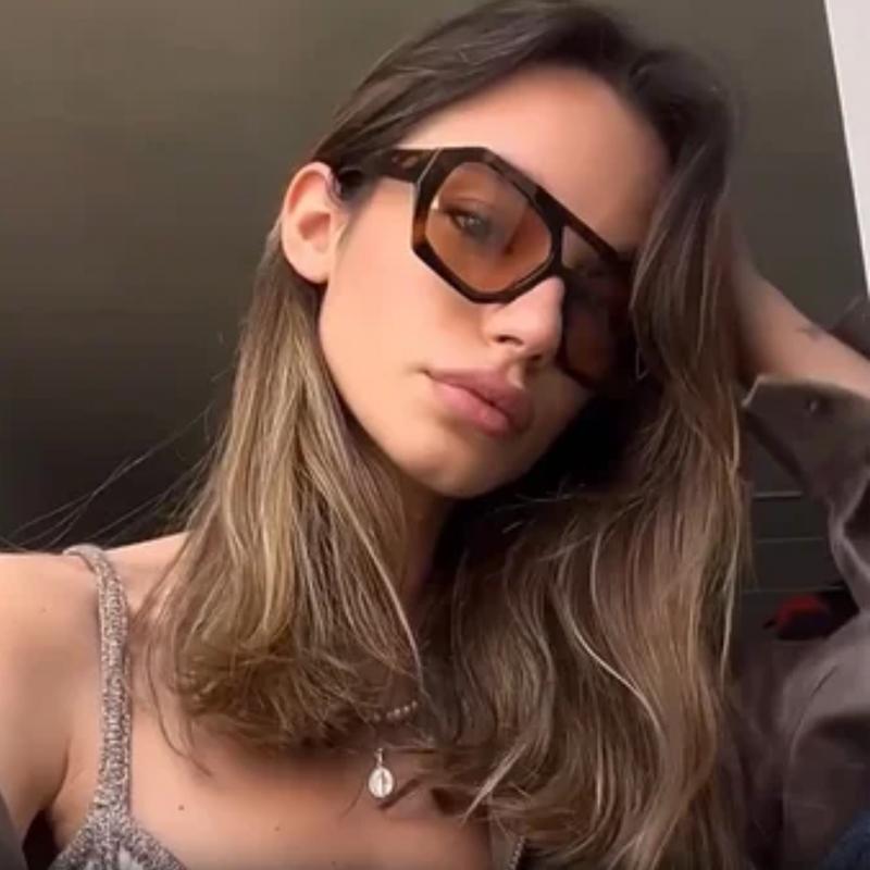 Новые квадратные солнцезащитные очки Женские Дизайнерские брендовые солнцезащитные очки Женские Винтажные Модные Многоугольная оправа Для вождения