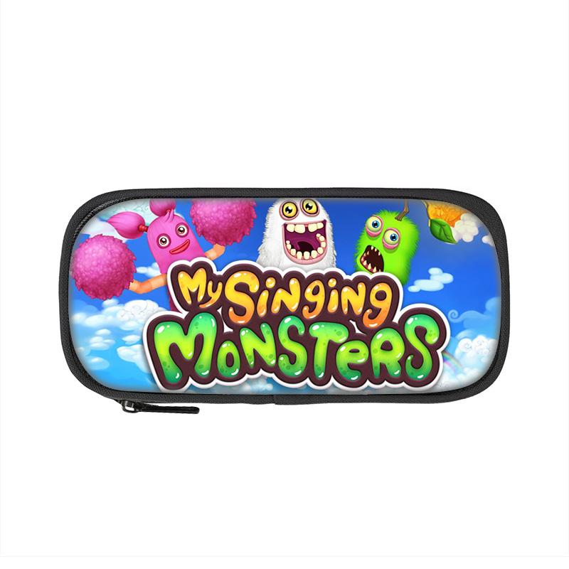 Пенал My Singing Monsters Игра Мультяшный Принт Большая Вместимость Новый Детский Сад Начальная Школа Мальчики и Девочки
