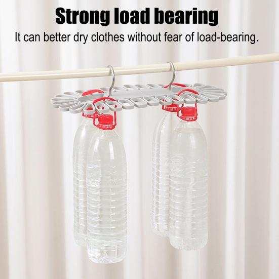 Sock Drying Rack with 32 Clips Strong Load-bearing Foldable Design Multipurpose Socks Underwear Laundry Hanging Rack