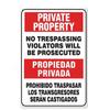 No Trespassing No Entry Private Property Warning Signs Public Garage Workshop Wall Plaques Decor Vintage Metal Plate Tin Sign