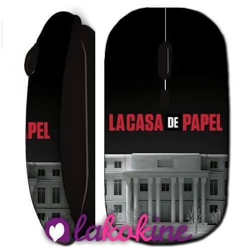 Wireless Mouse - MANIACASE - La Casa De Papel - Black - Wi-Fi USB Key Included - Compatible Mac and PC
