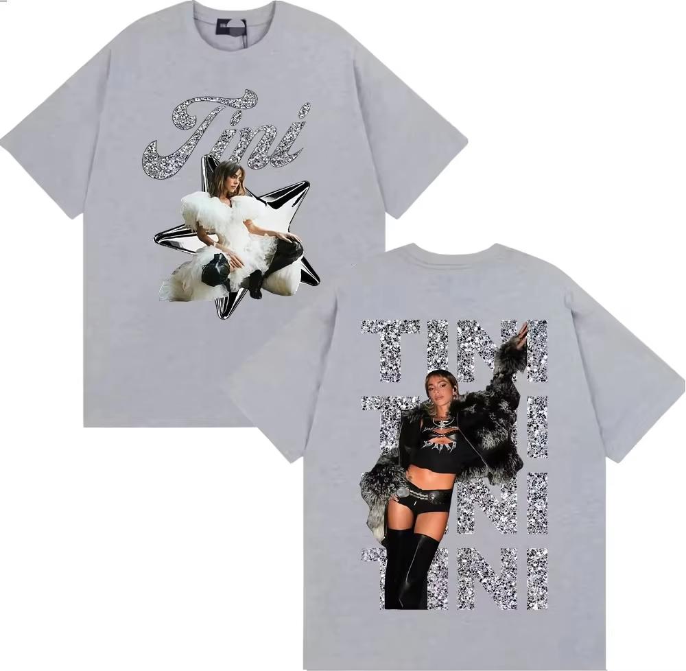 Singer Tini Stoessel Album pure cotton Print Shortsleeved top Men Women Fashion Aesthetic Vintage Tshirt Male Streetwear