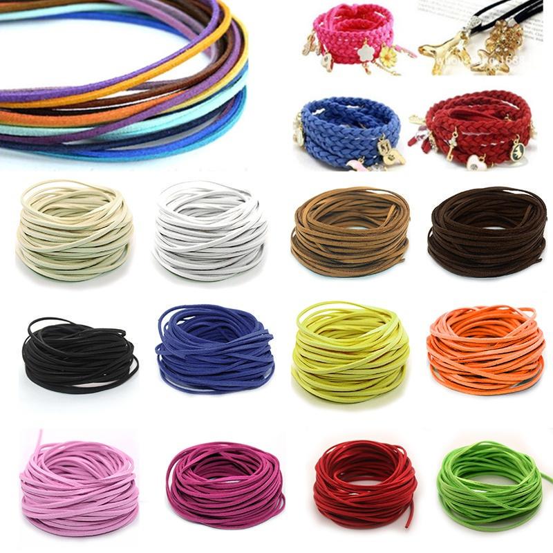 1M 3mm Manual Accessories Suede Leather String Jewelry Making Bracelet DIY Thread Cord