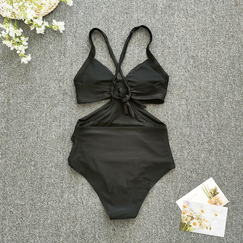 Цельный купальник-танкини с лямкой на шее, большие размеры, бразильский пляжный купальный костюм с пуш-ап, боди с высокой талией, монокини, бикини