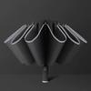 Automatic Umbrella for Women, Thickened Large Size, Men's Car-Mounted Reverse Folding Umbrella, Double-Person, Student School Use, Black Coating for