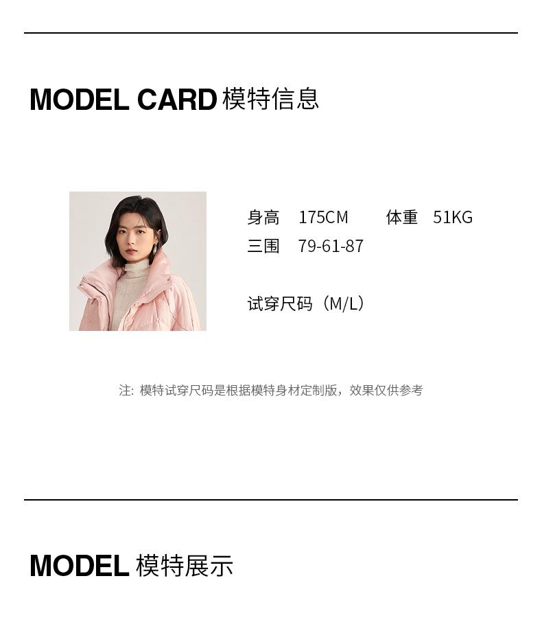 Stand up collar warm short down jacket
