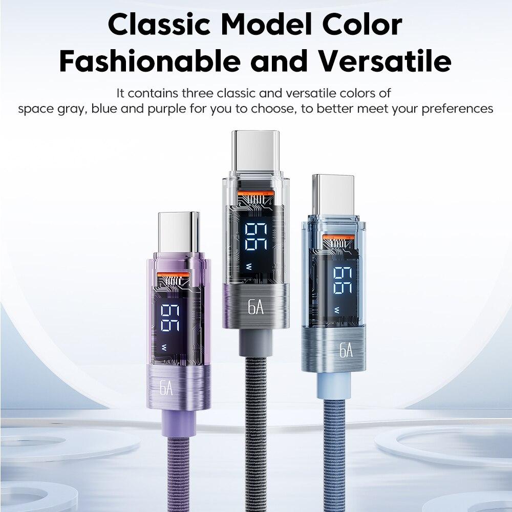 Кабель Tooki USB Type C 6A 66 Вт для Huawei OPPO Display, зарядное устройство для быстрой зарядки, кабель USB C, шнур для передачи данных для Xiaomi 12, Samsung Realme
