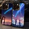Чехол для телефона в стиле аниме Твоё имя для iPhone 17,16,15,14,13,12,11,Pro,X,Xs,Max,Plus Ударопрочный чехол