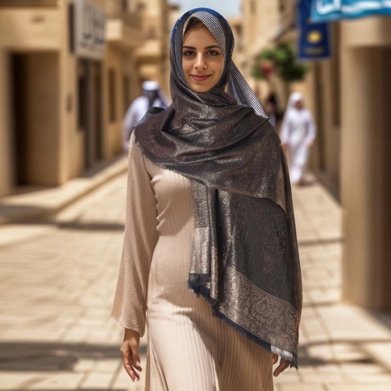 Summer Lightweight Hijab for Women Viscose Muslim Scarf Long Shawl Islamic Scarves Turkey Silk Headscarf for Womens, 180*70cm