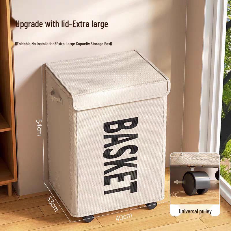 Single Compartment Oxford Cloth Laundry Basket and Storage Box for Bedroom