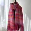 Wool Luxury Brands Classic England Style Women Scarf Fashion Stripe Plaid Scarves Tassel Shawls Pashmina Lady Wrap