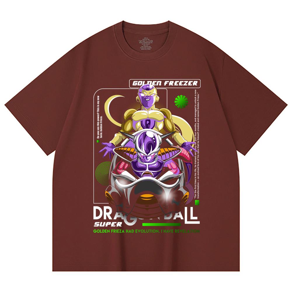 230 Gsm 100% Cotton Dragon Ball V22 Golden Freeza Print Unisex Heavy Cotton T Shirt
