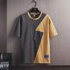 Men's 2024 Trendy Splicing Ice Silk Short-Sleeve T-Shirt