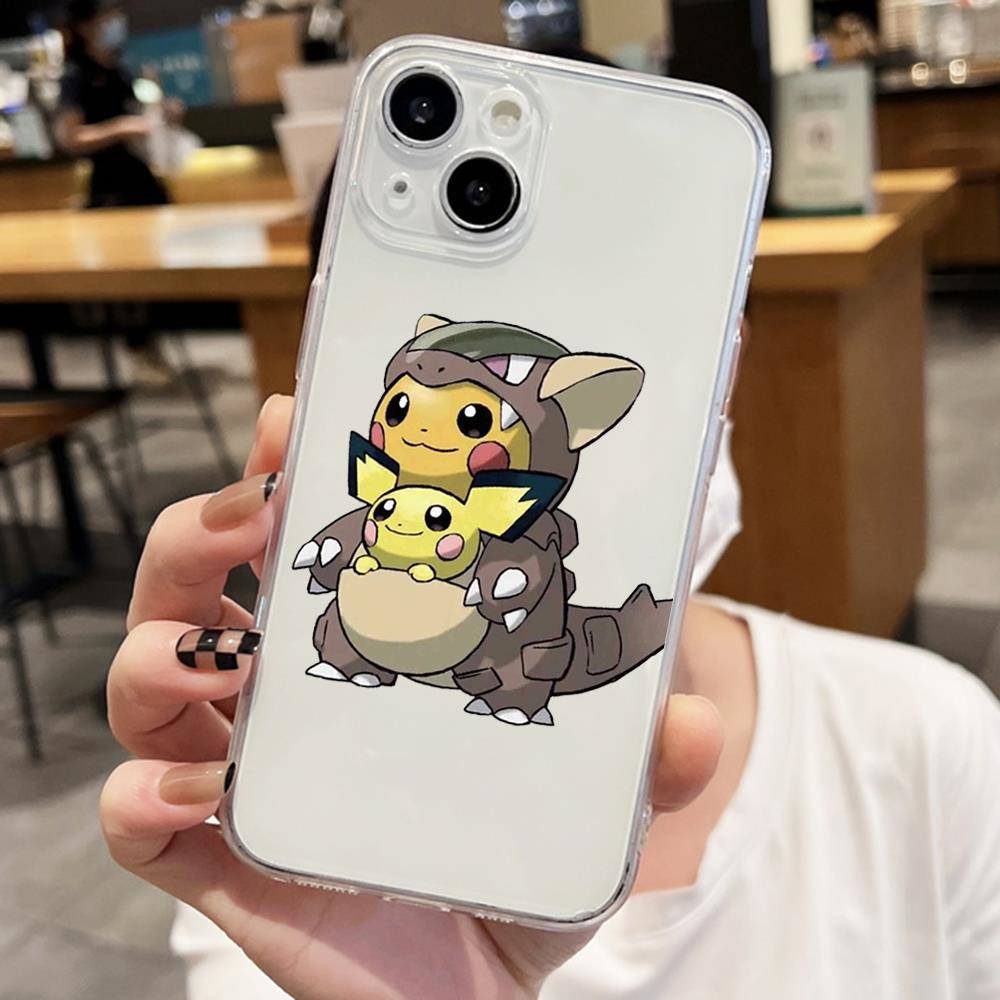 Чехол E-57 Pokemon Cute для iPhone 7 8 11 12 13 14 15 16 Pro Max Plus Mini Xiaomi Redmi A3 9A 9C 10A 10C 13C Note 9 11 Realme Narzo C30 C55