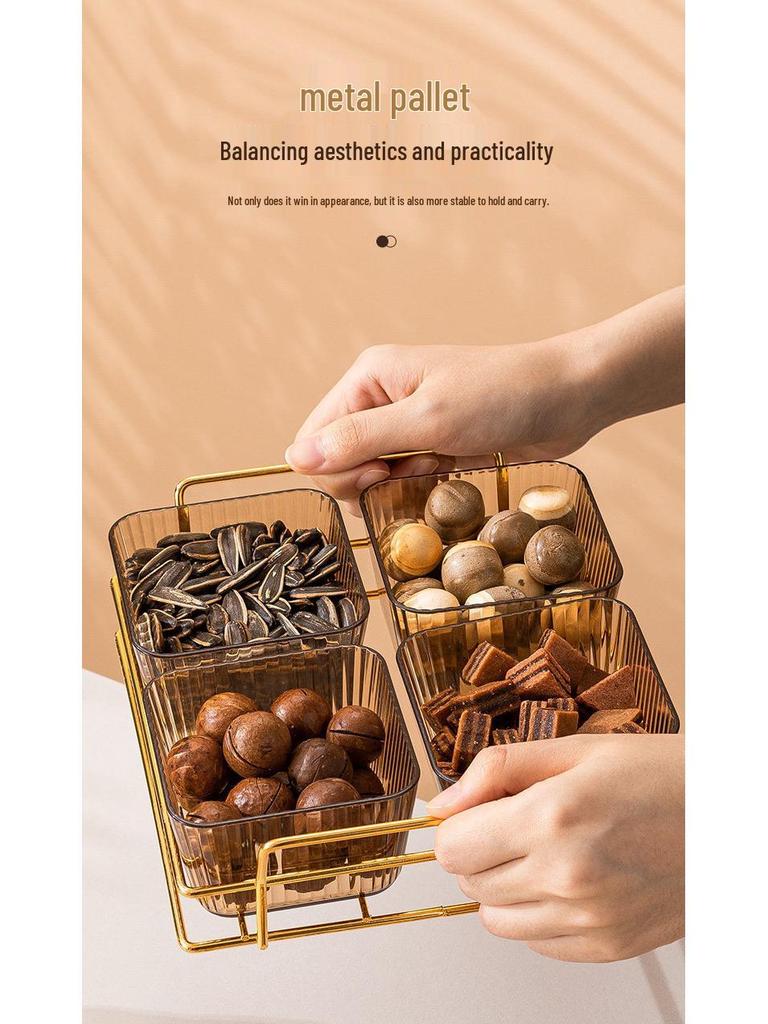 Креативная пластиковая тарелка с отделениями для закусок для гостиной или бара