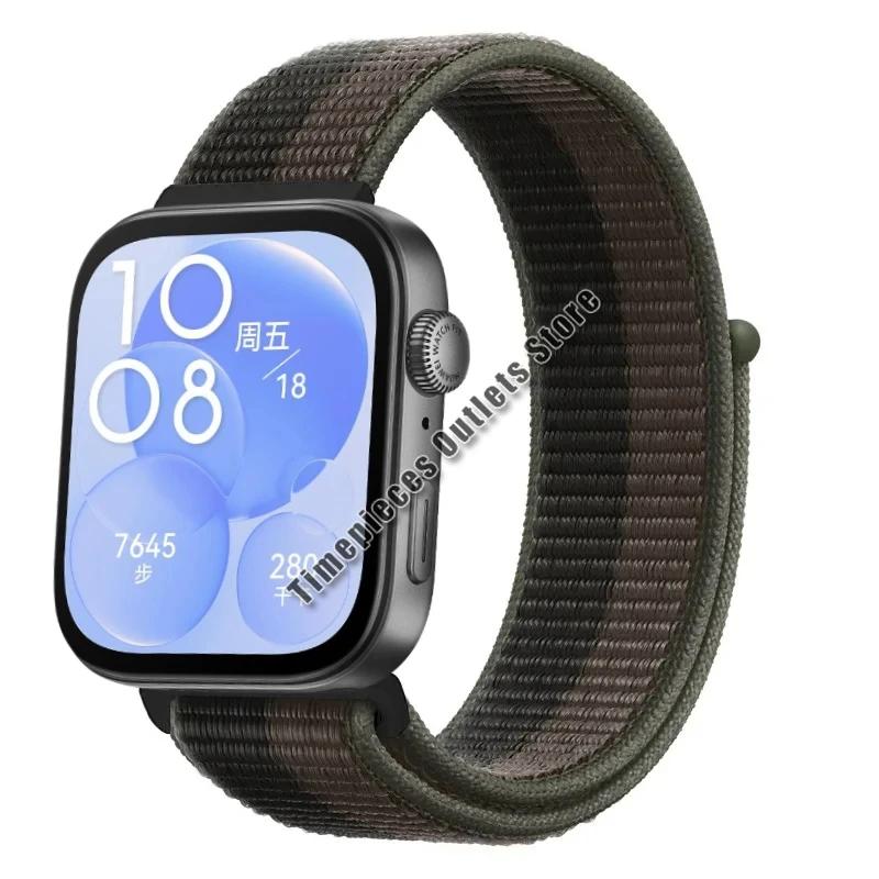 Нейлоновый ремешок-петля для Huawei Watch Fit 3 Sport, дышащий сменный браслет, браслет для Huawei Watch Fit 3, аксессуары для ремня