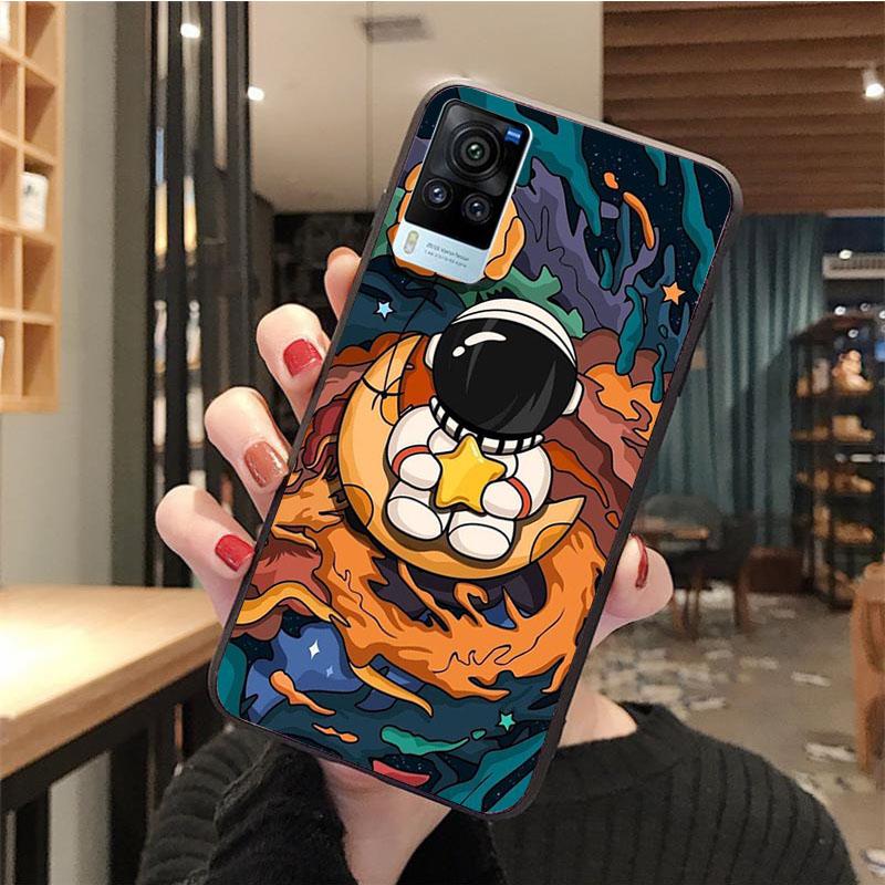 Милый чехол для телефона с изображением астронавта для VIVO V21E V21 V23 V23E V2109 Y53S Y33S Y55 Y76 Y31 Y21 Y72 Y01 Y21S Y11S
