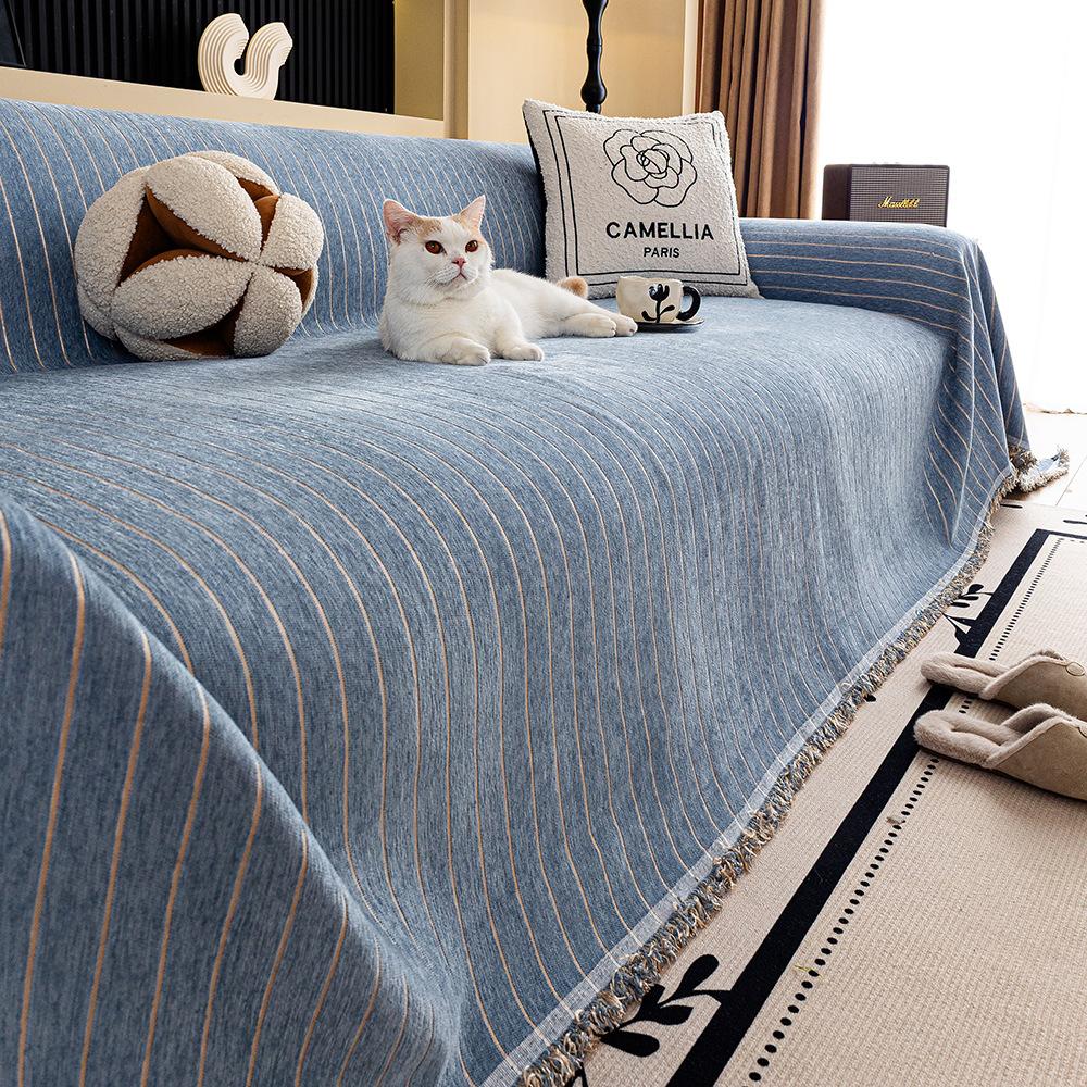 Anti Slip Sofa Towel Anti-Cat Scratch Cloth Sofa Cover Teddy Velvet Waterproof Multi-Functional Sofa Cover Cloth Towel