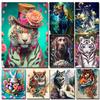 Diamond Painting Flower Tiger Chocolate Dog Owl Wolf Mosaic Animal Full Square Round 5D DIY Diamond Embroidery Handcraft