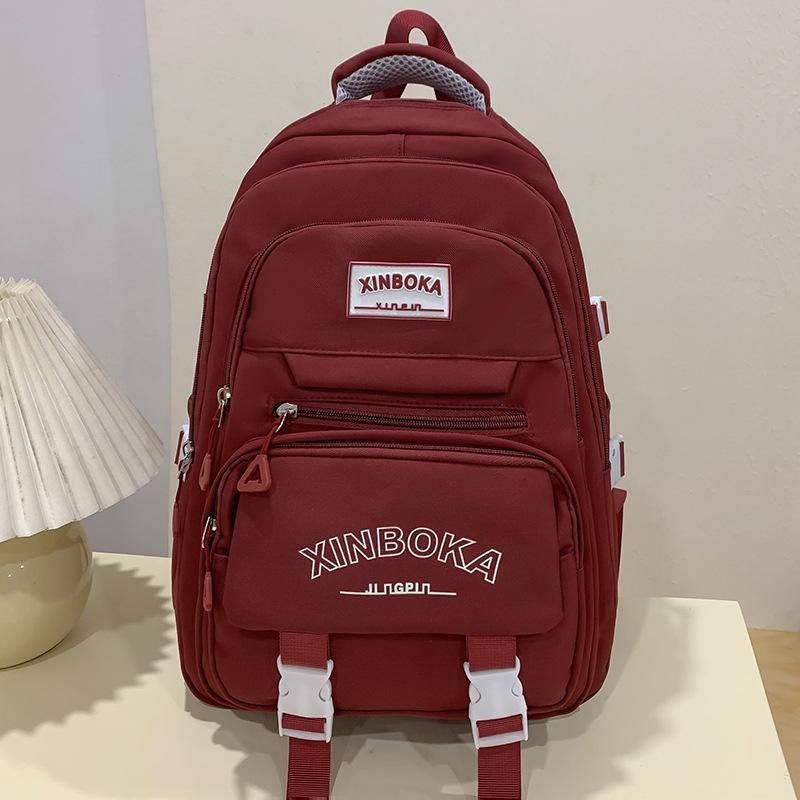 Школьные рюкзаки для студенток колледжа Простые и милые Большой вместимости для старшеклассниц и учениц средней школы Рюкзак из двух частей